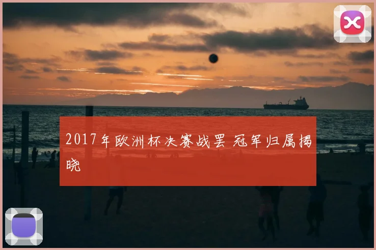 2017年欧洲杯决赛战罢 冠军归属揭晓